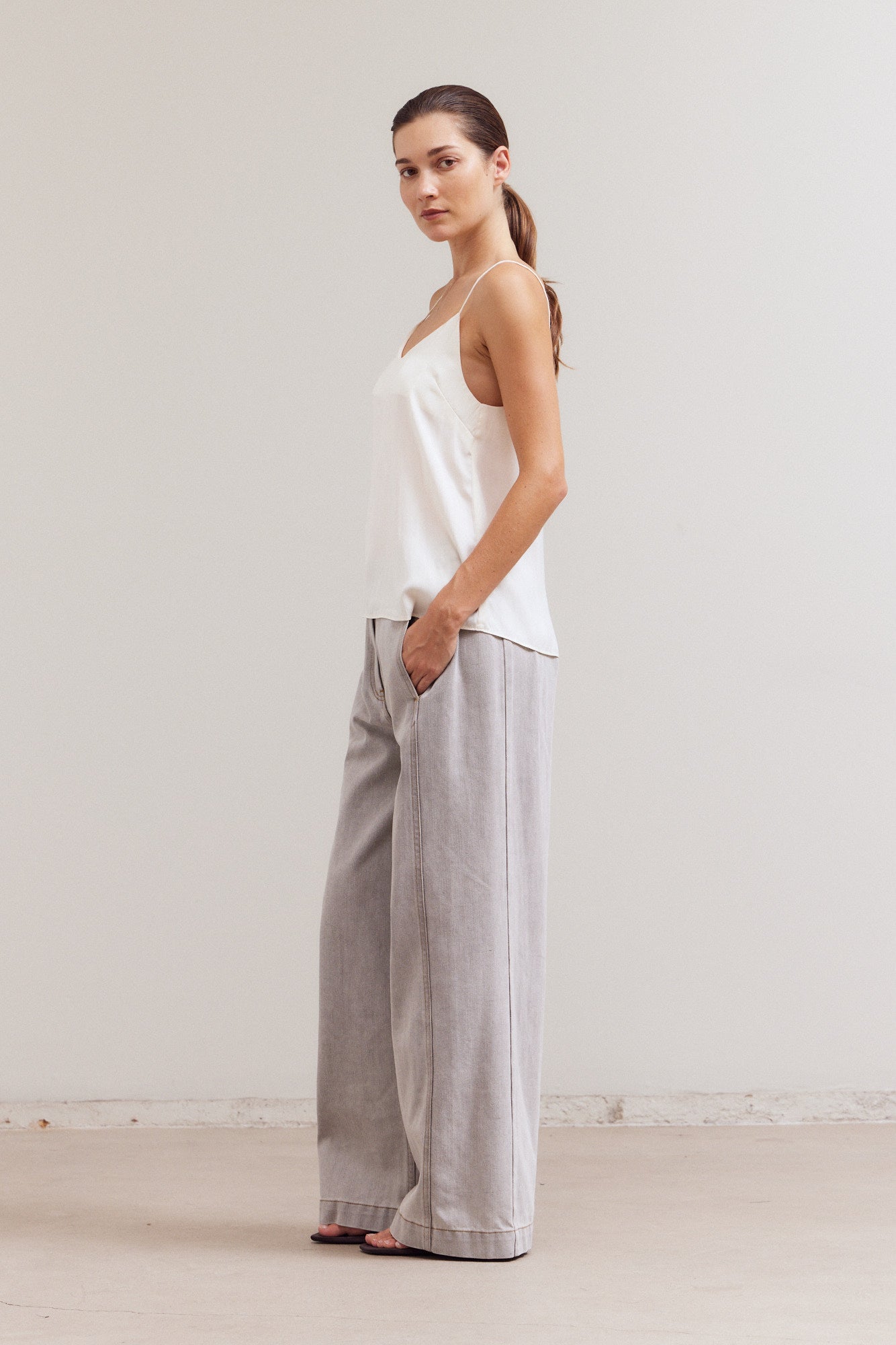 Solid Satin Cami Top