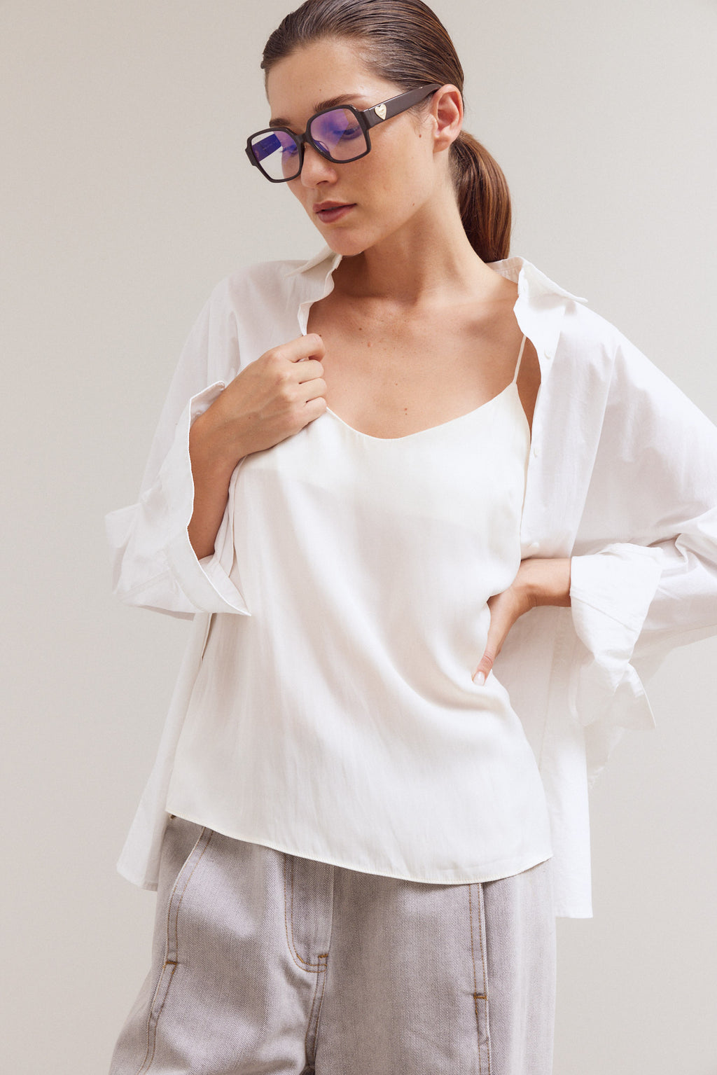 Solid Satin Cami Top