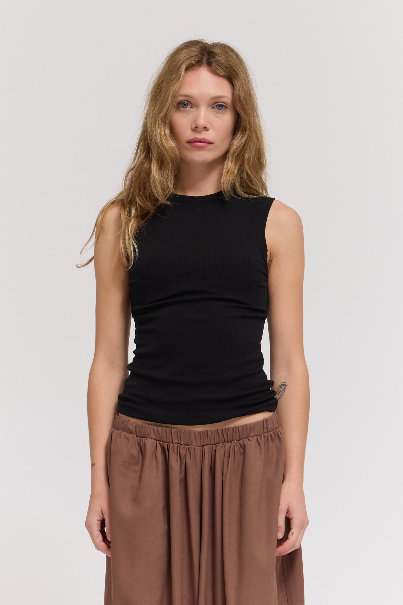 Sheer Tank Top in Black