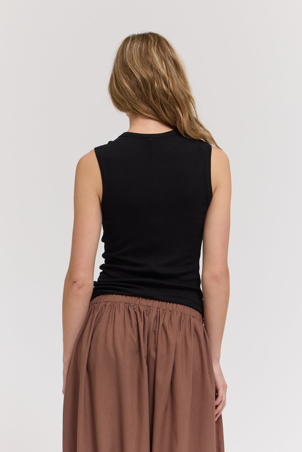 Sheer Tank Top in Black