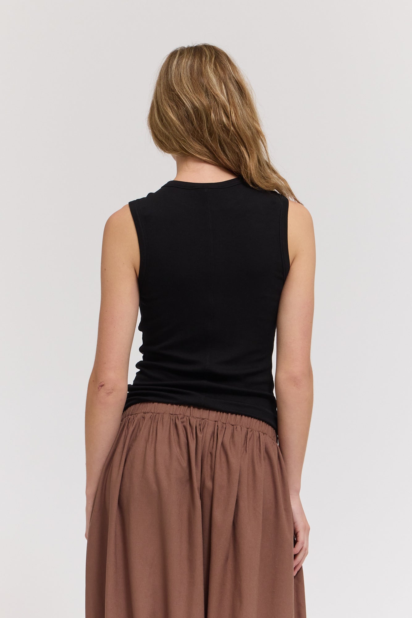 Sheer Tank Top in Black