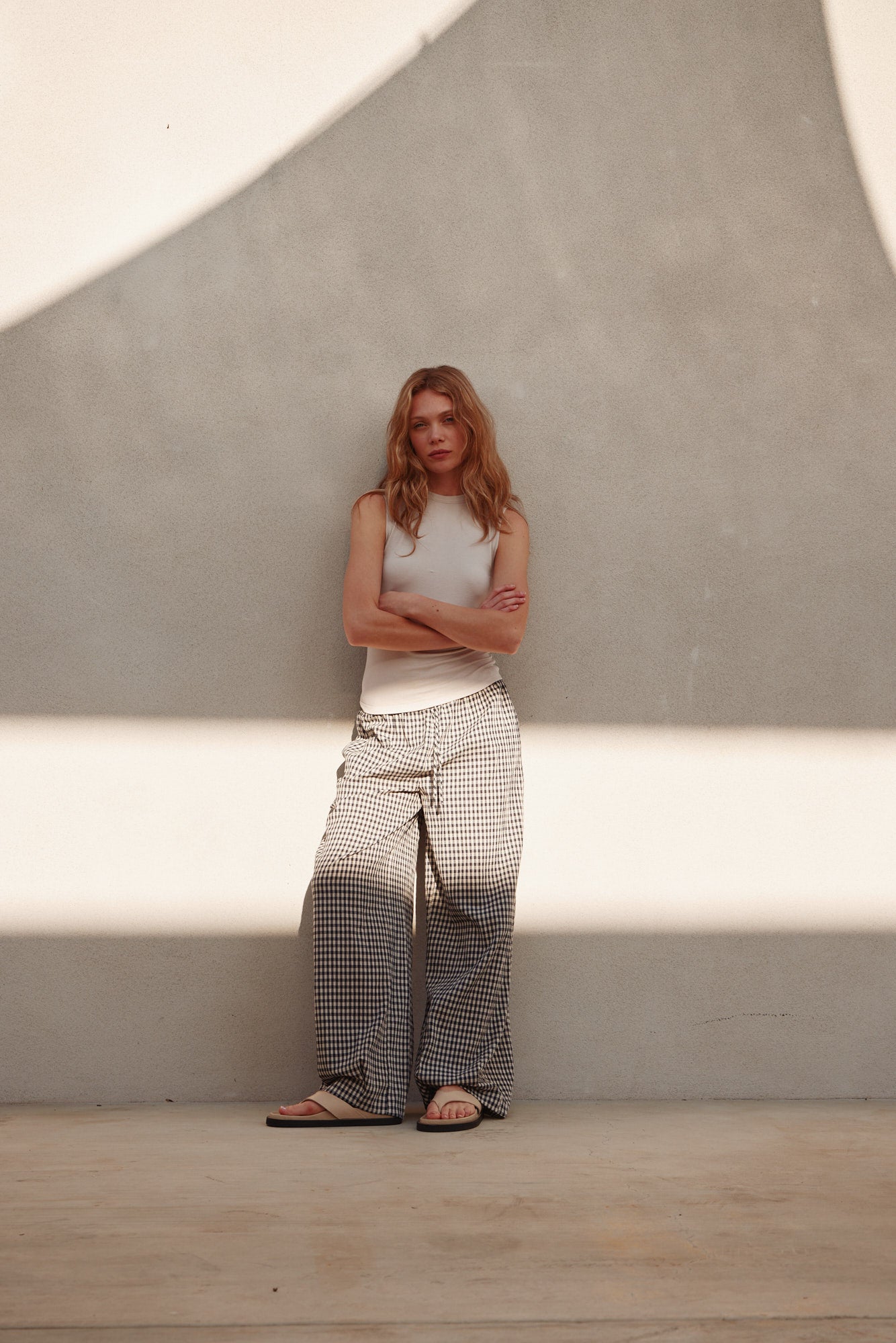 Relaxed Fit Eyelet Pants in Midnight
