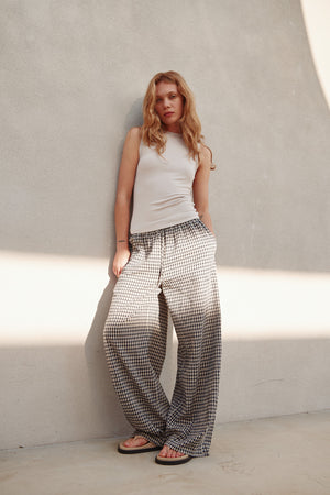 Relaxed Fit Eyelet Pants in Midnight