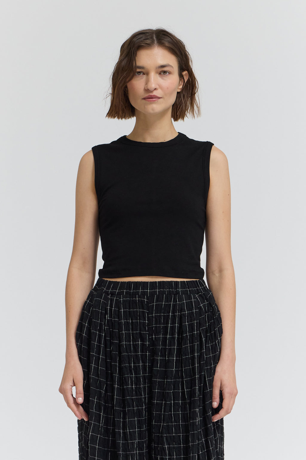 Jersey Crop Top in Black