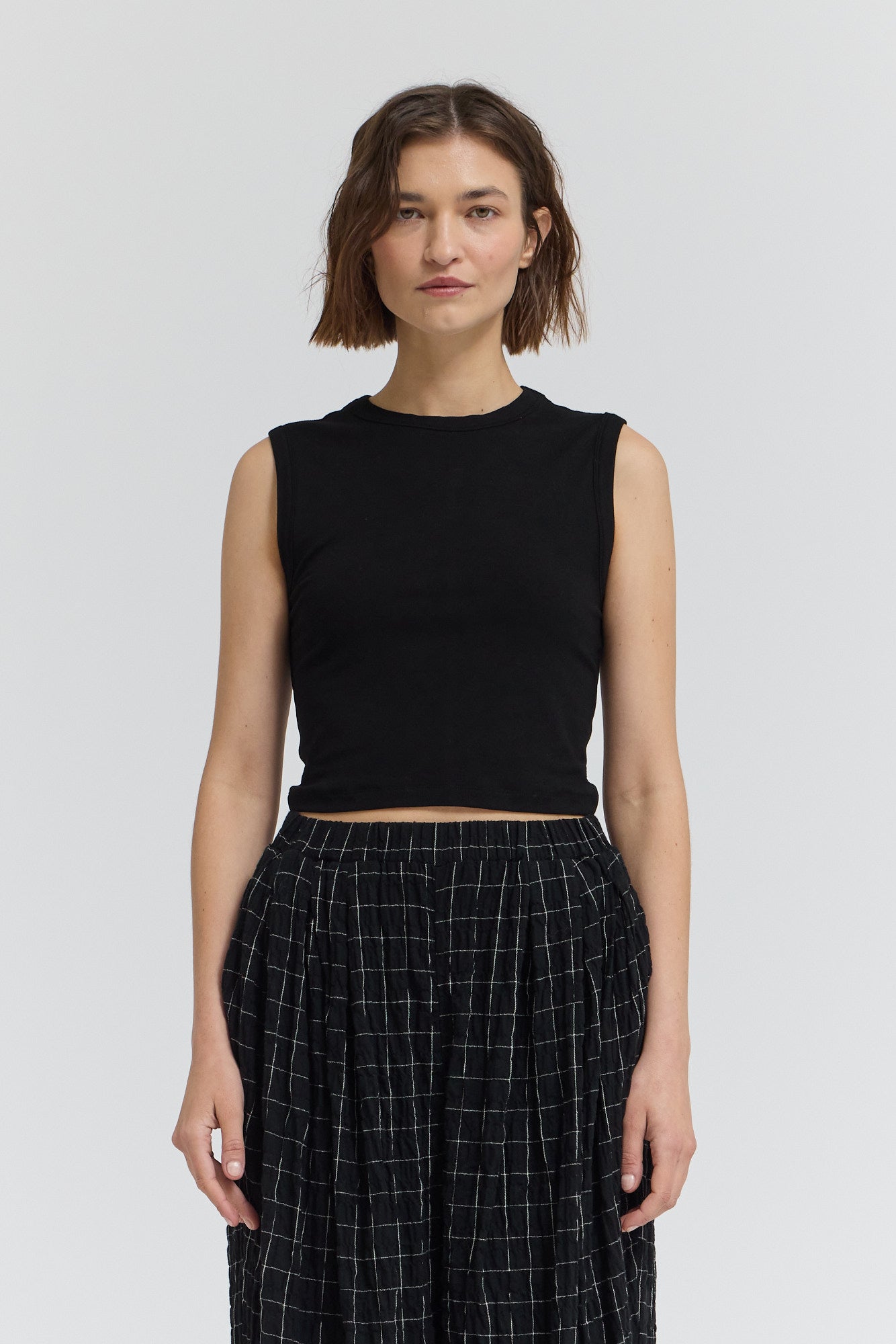 Jersey Crop Top in Black