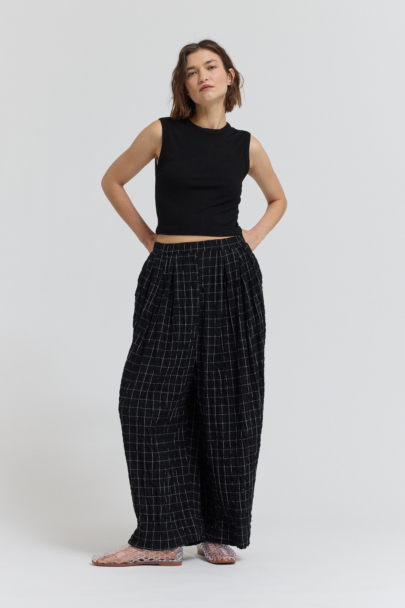 Jersey Crop Top in Black