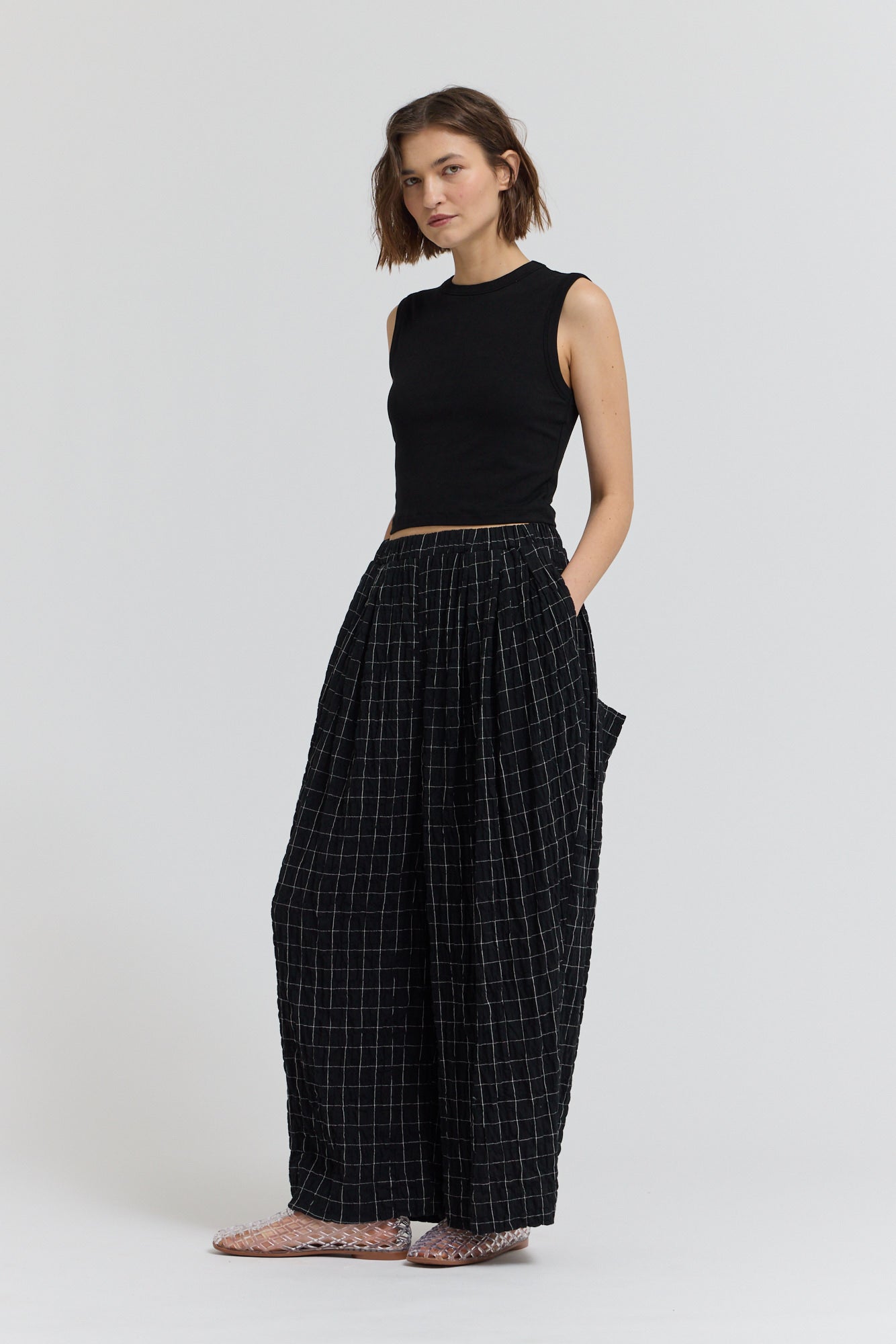 Jersey Crop Top in Black