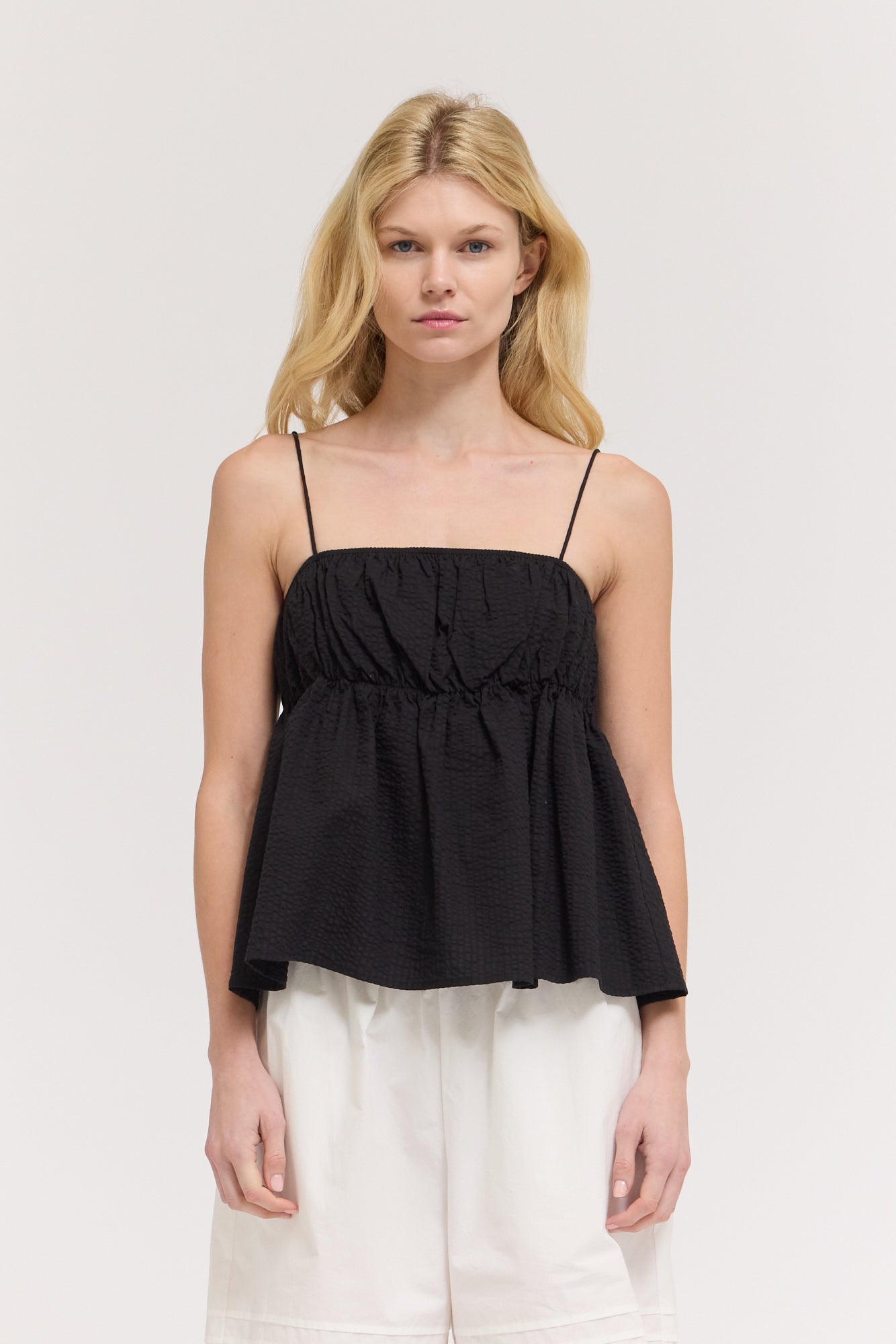 Seersucker Cami Top