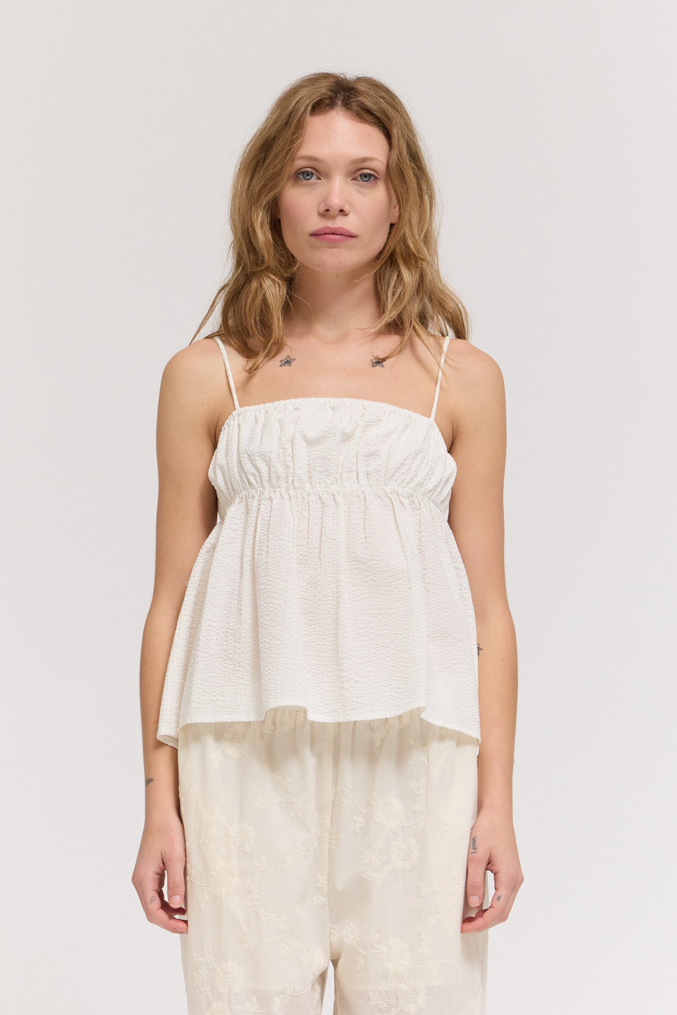 Seersucker Cami Top