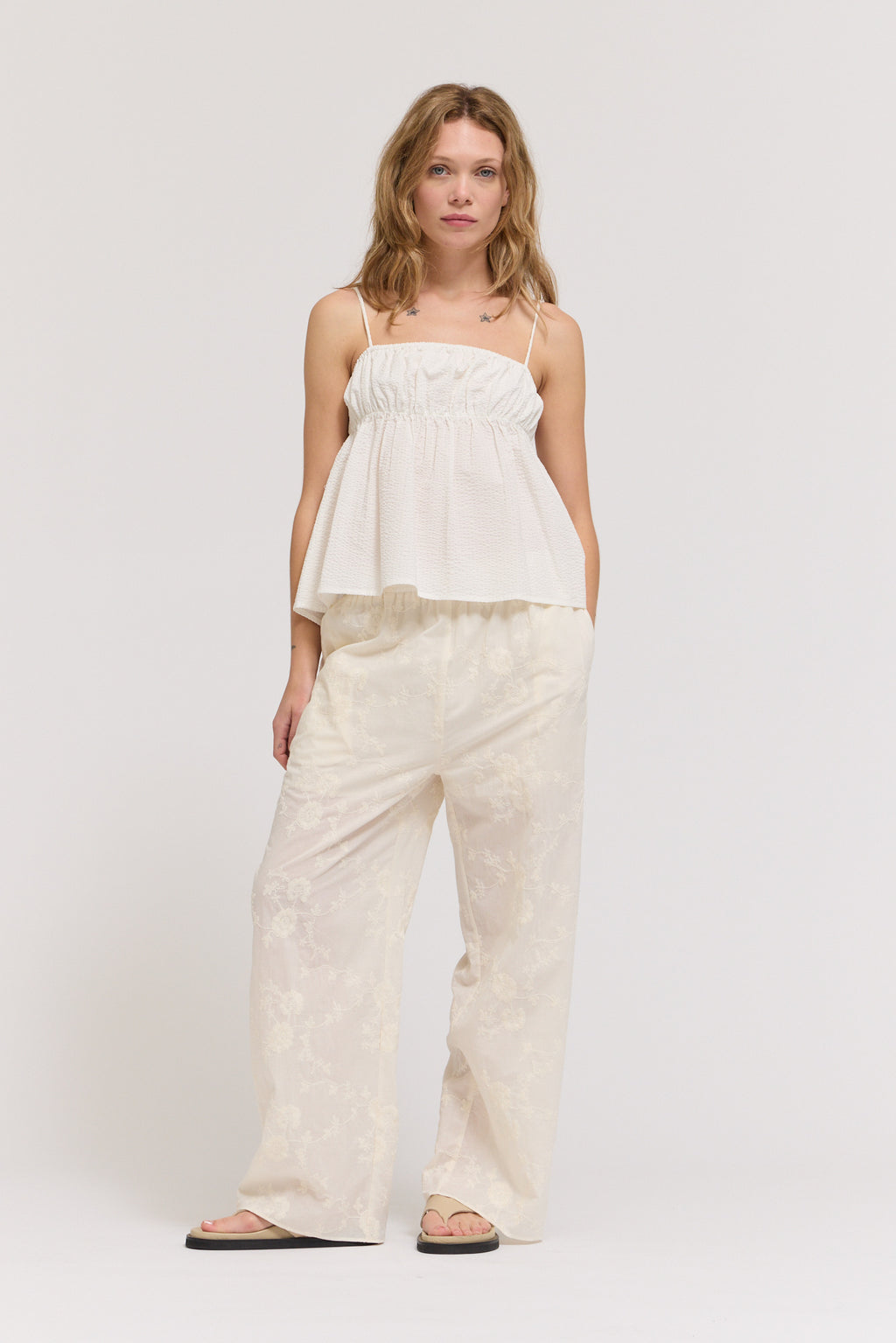 Seersucker Cami Top
