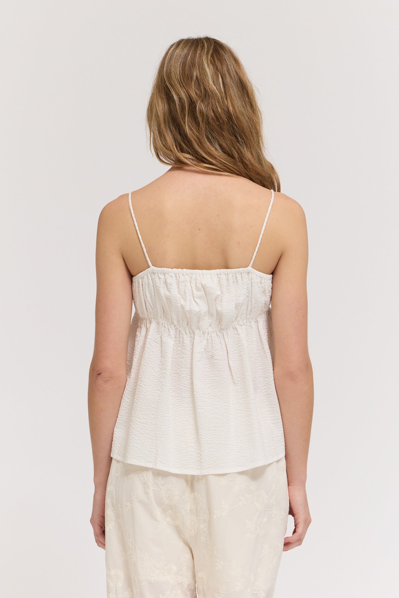 Seersucker Cami Top