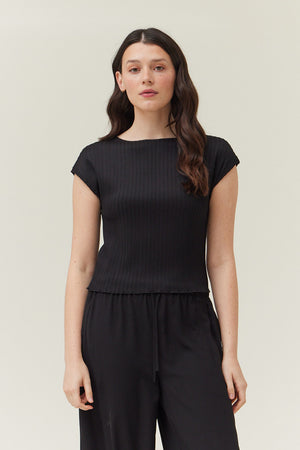 Pleated Crop Top
