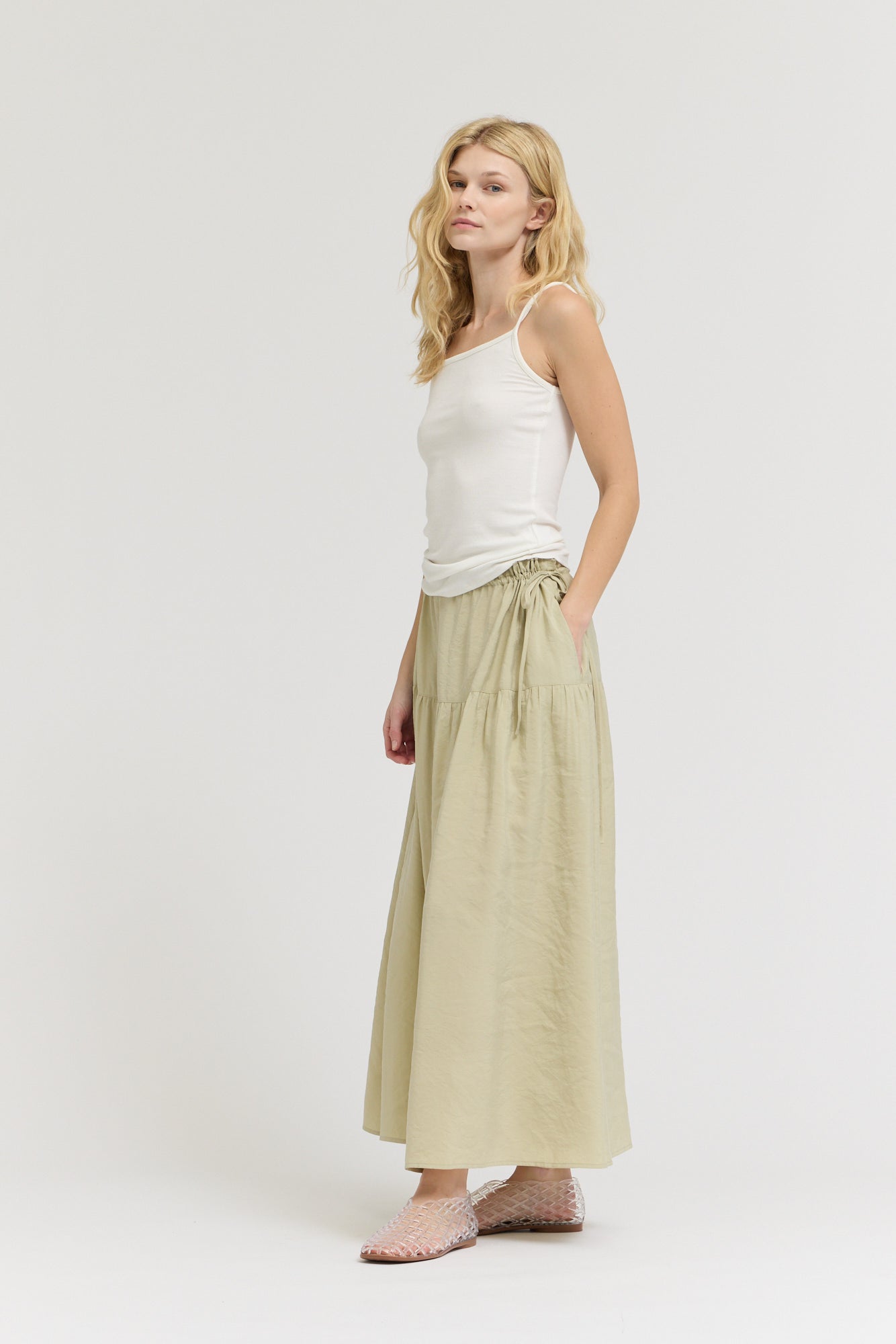 Summer Tank Top in Off White
