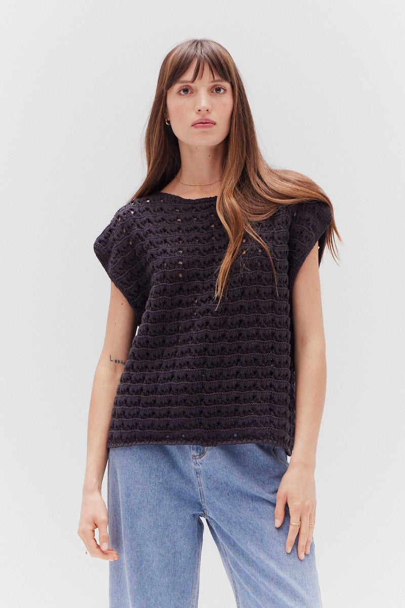 Cotton Crochet Sweater