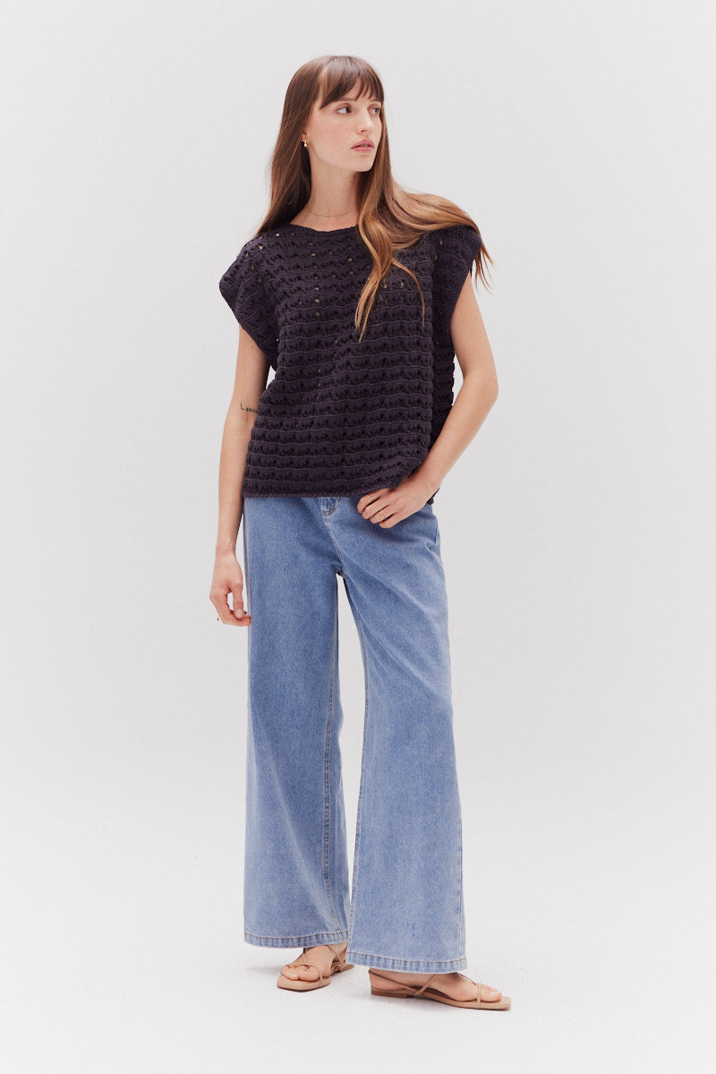 Cotton Crochet Sweater