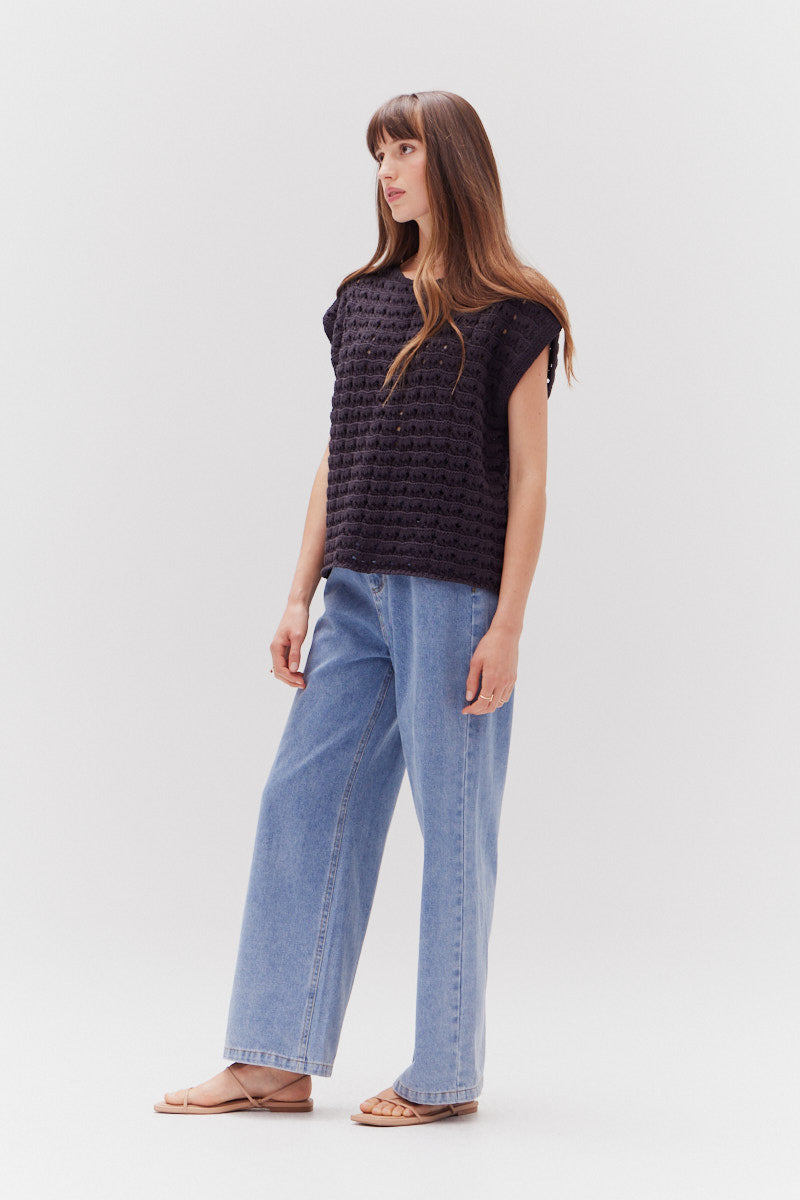 Cotton Crochet Sweater