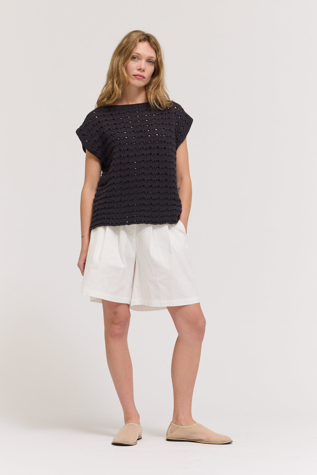 Cotton Crochet Sweater