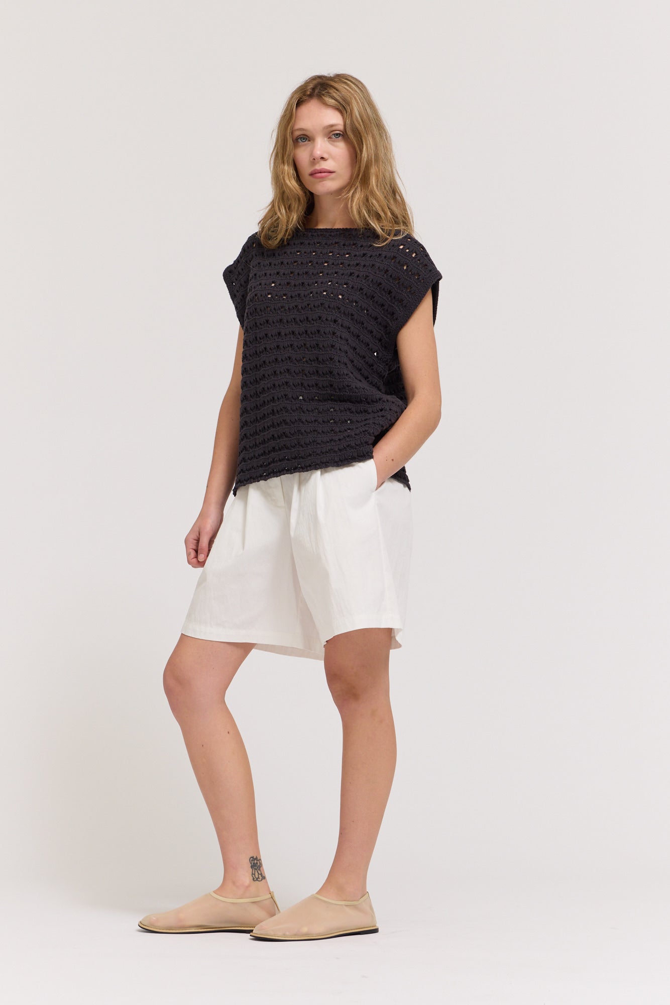 Cotton Crochet Sweater