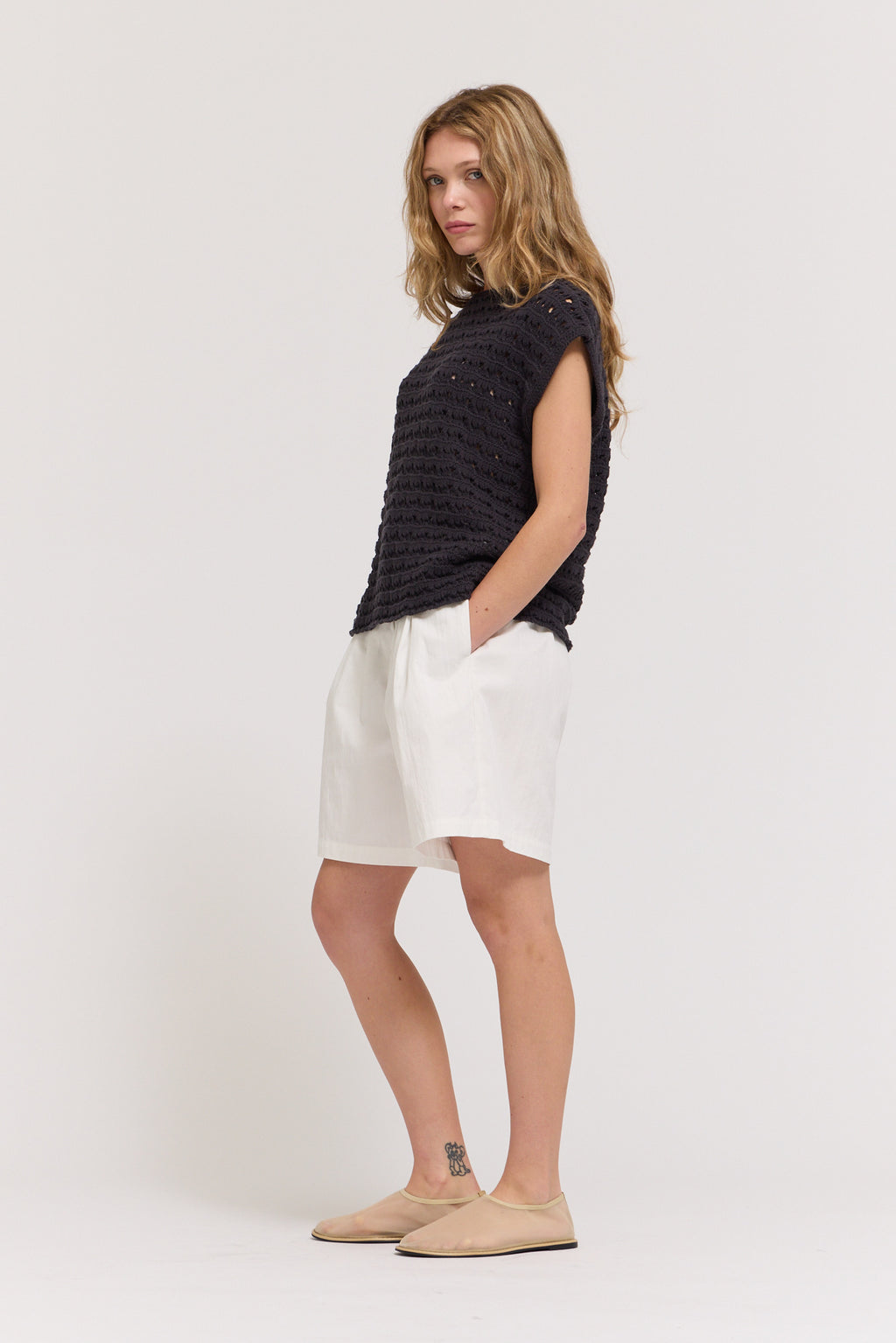 Cotton Crochet Sweater