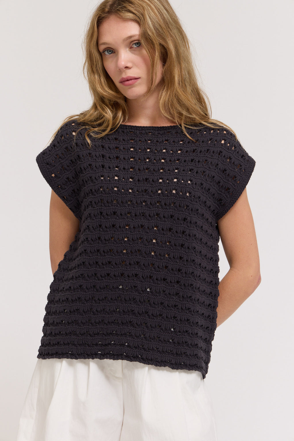 Cotton Crochet Sweater