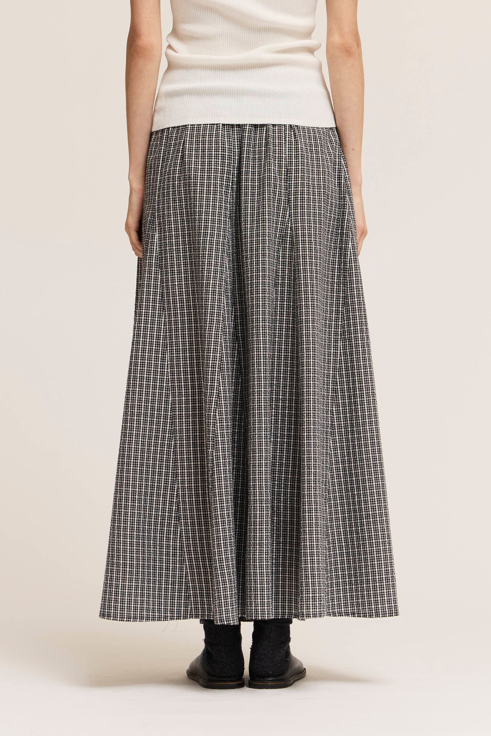 Plaid Panel Skirt