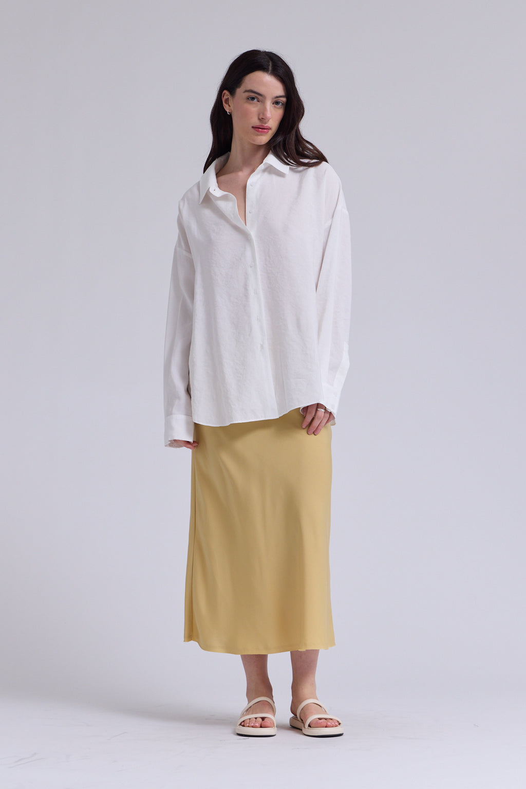 Soft Overfit Shirt in Off White