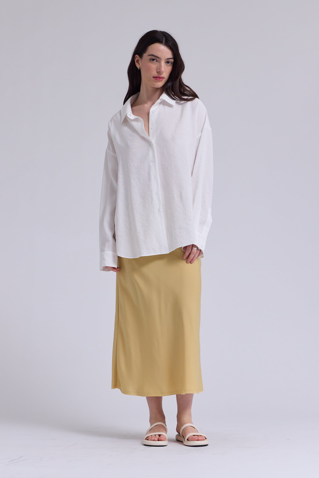Soft Overfit Shirt in Off White