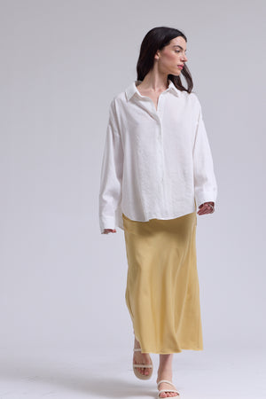 Soft Overfit Shirt in Off White