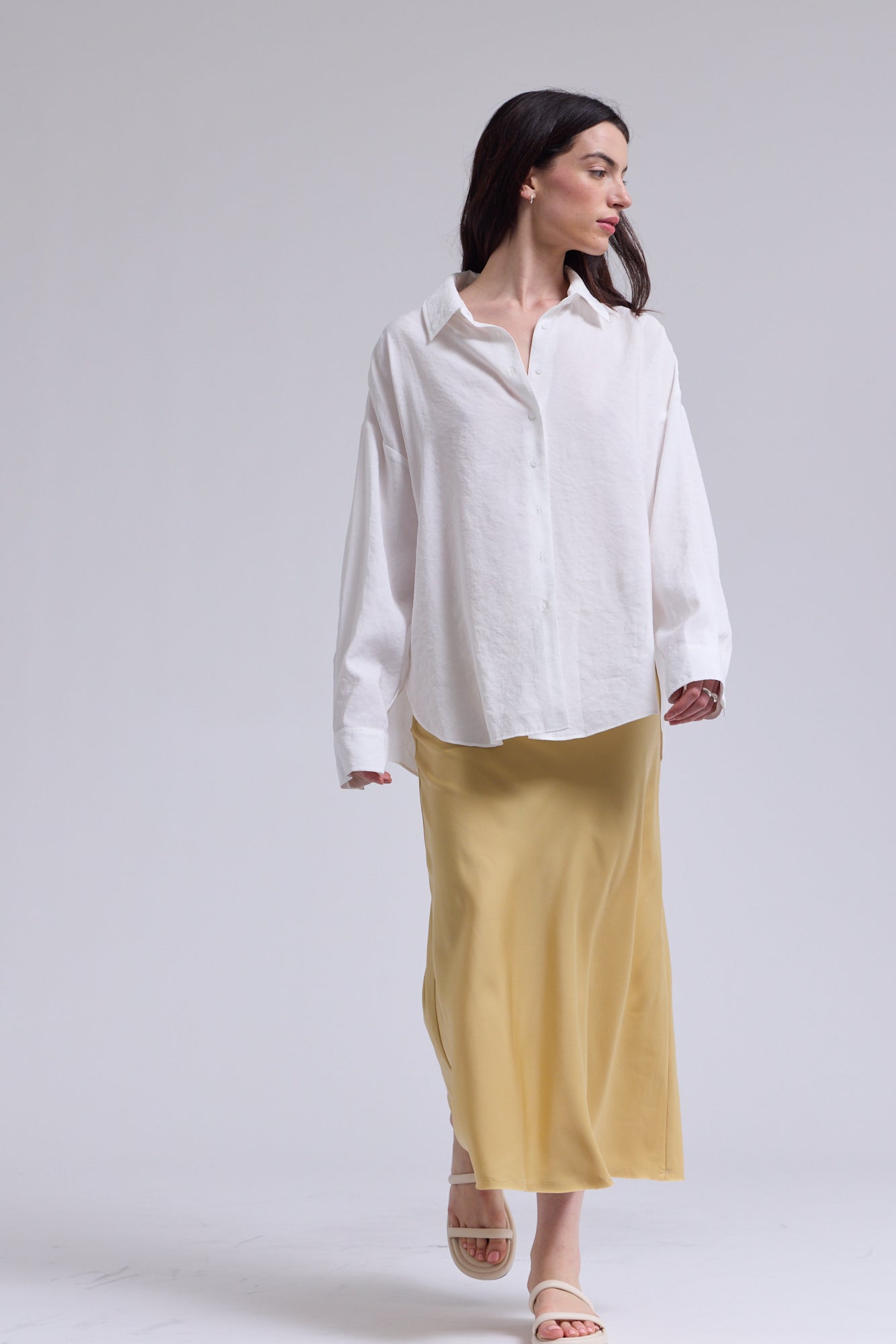 Soft Overfit Shirt in Off White
