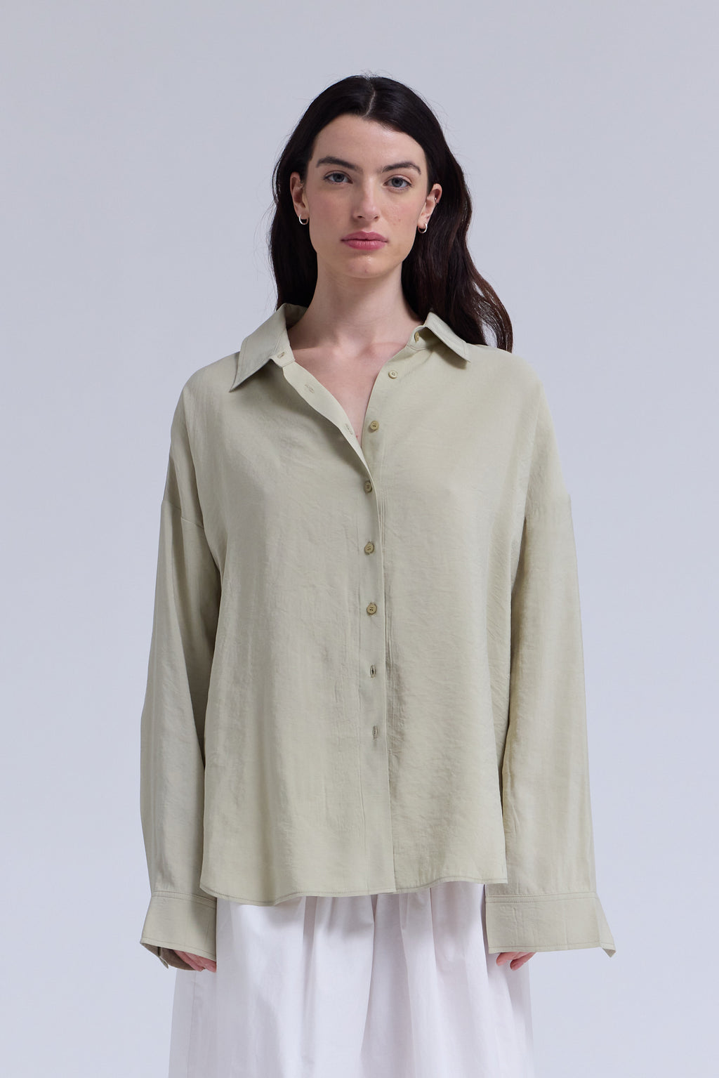 Soft Overfit Shirt in Sage Brush