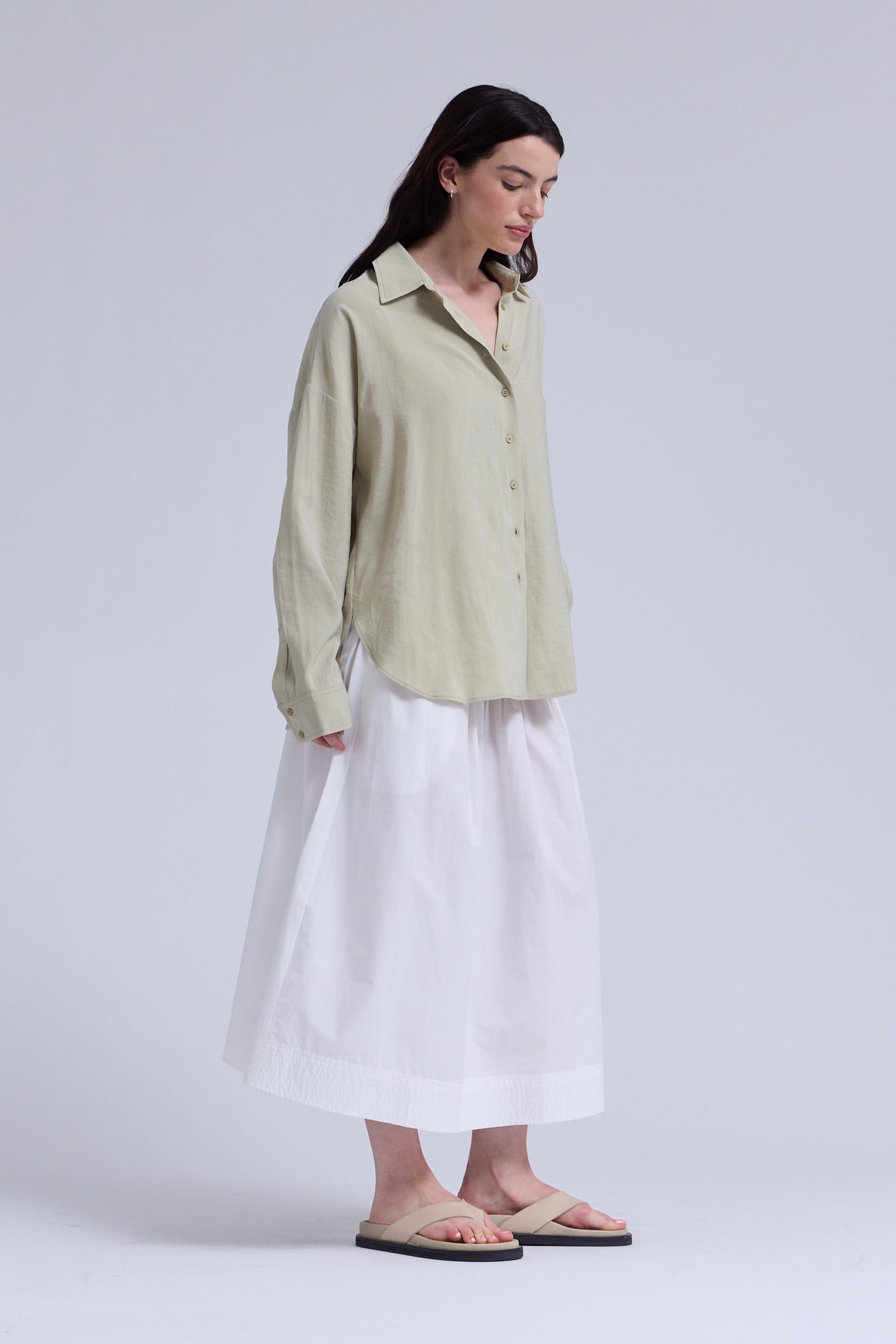 Soft Overfit Shirt in Sage Brush