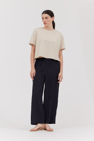Crinkle Fabric Pants