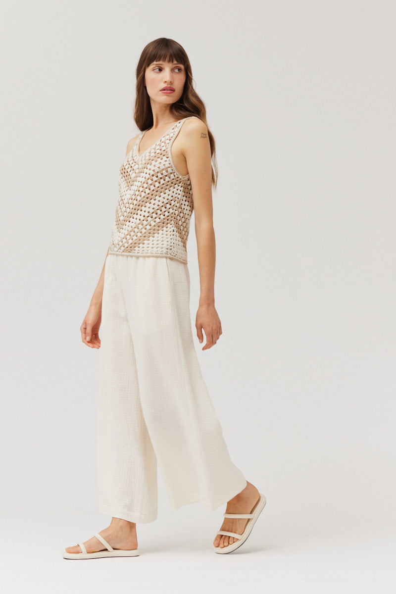 Smocking Waist Gauze Pants