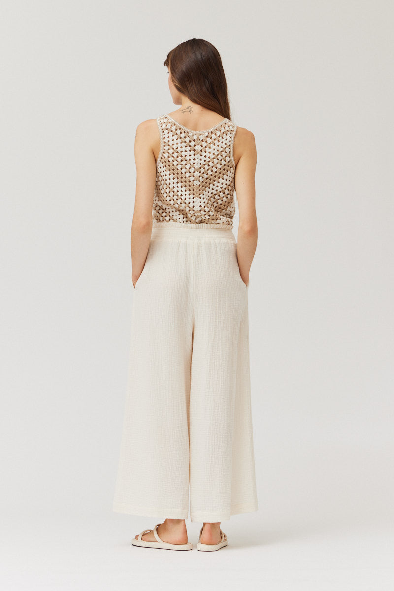 Smocking Waist Gauze Pants