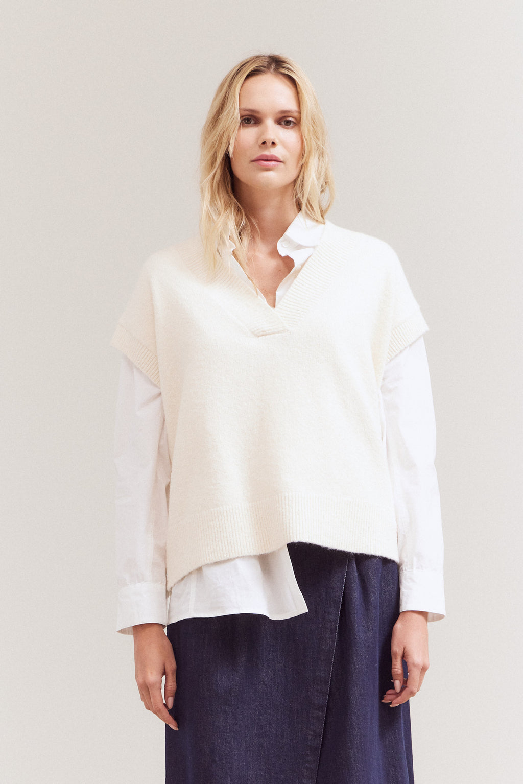Drop Shoulder Sweater Vest