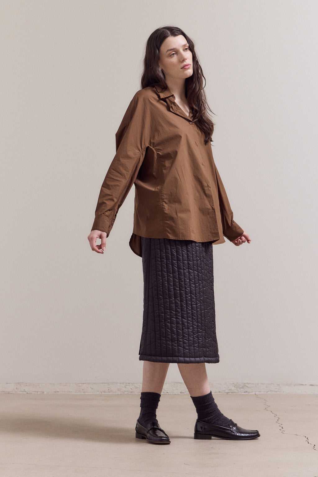 Mid Length Quilted Skirt