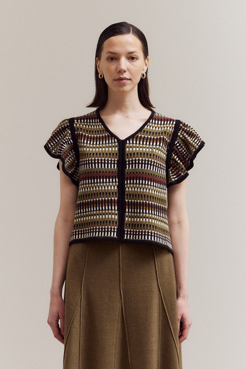 Multi Color Sweater Top