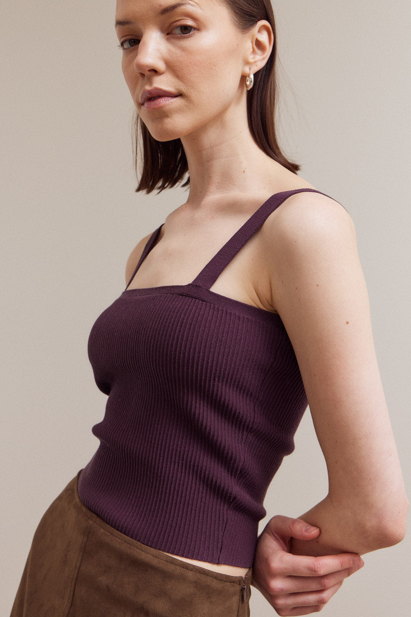 Rib-Knit Camisole Top
