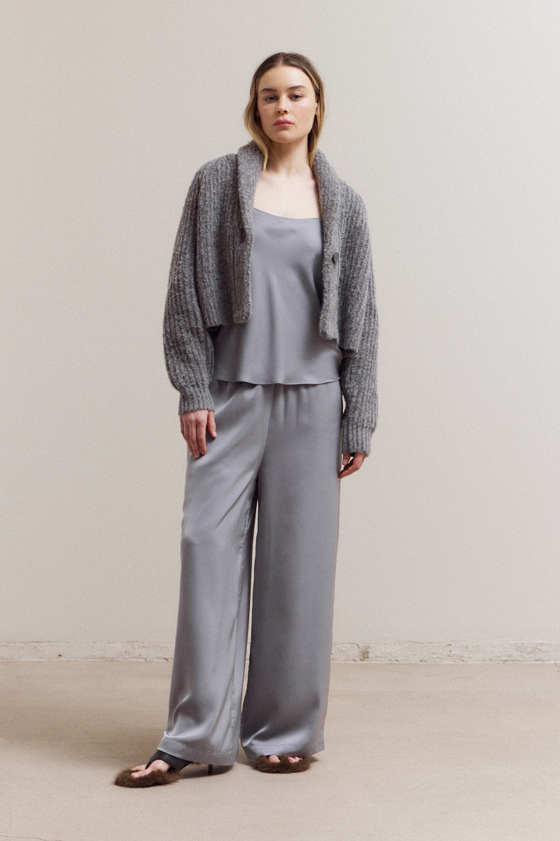 Shawl Collar Short Cardigan