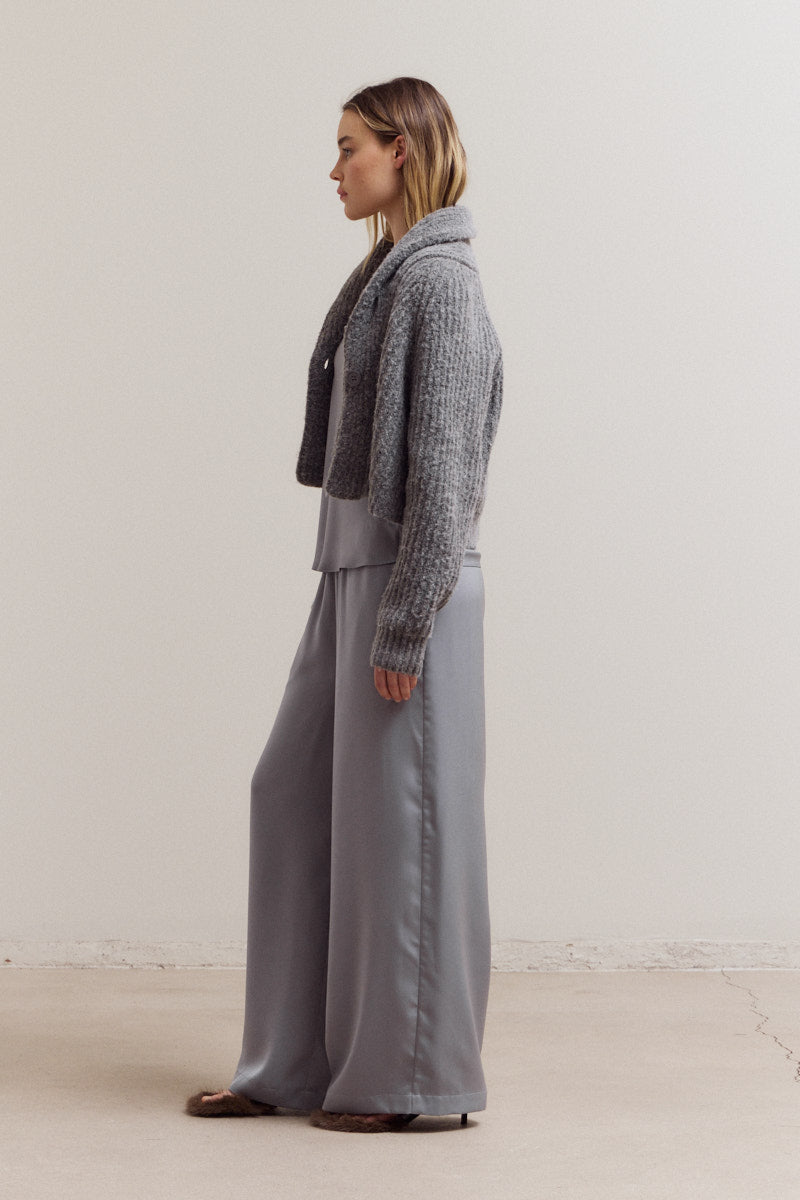 Shawl Collar Short Cardigan