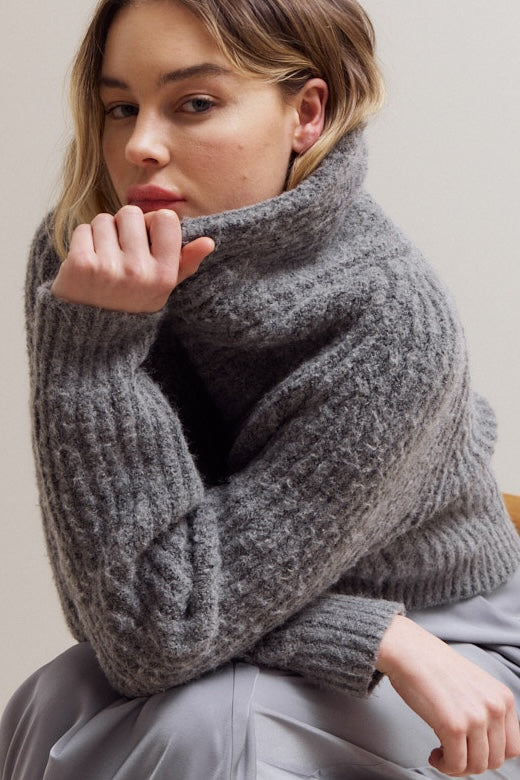 Shawl Collar Short Cardigan