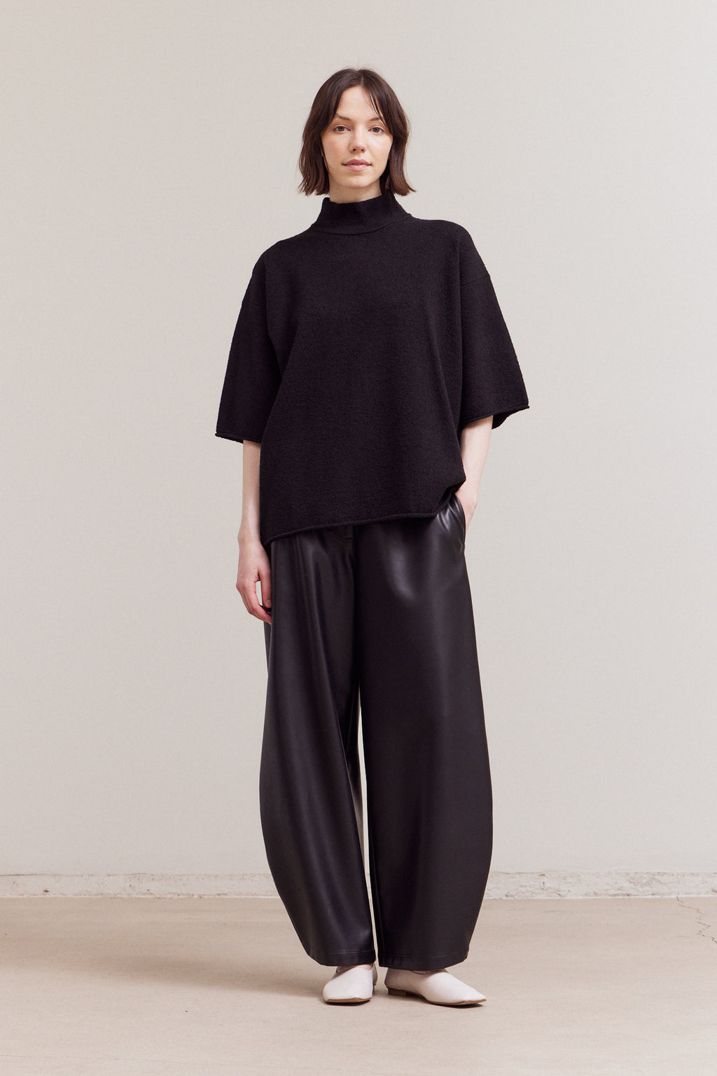 Mock Neck Loose Fit Sweater