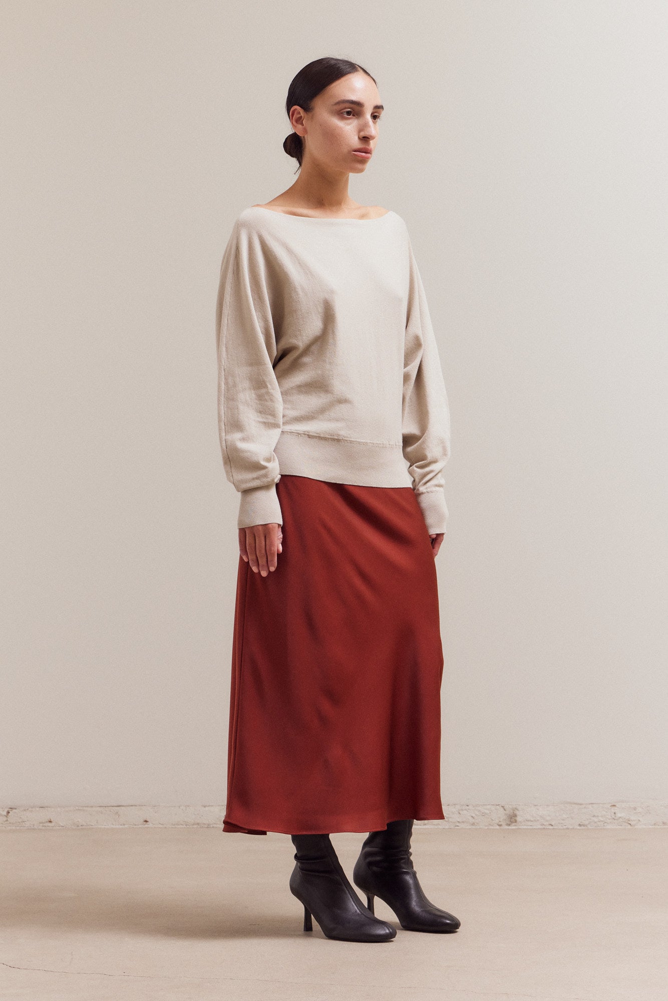 Whole Garment Batwing Knit Top