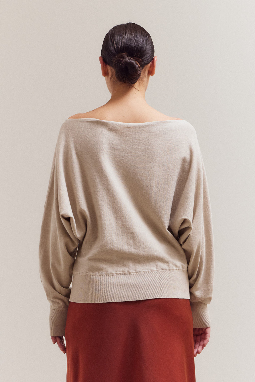 Whole Garment Batwing Knit Top