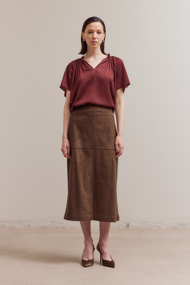 Vegan Leather Pencil Skirt