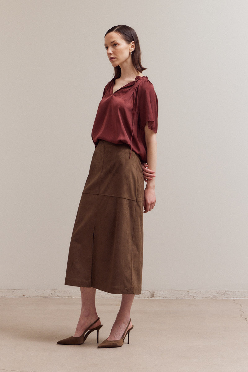 Vegan Leather Pencil Skirt