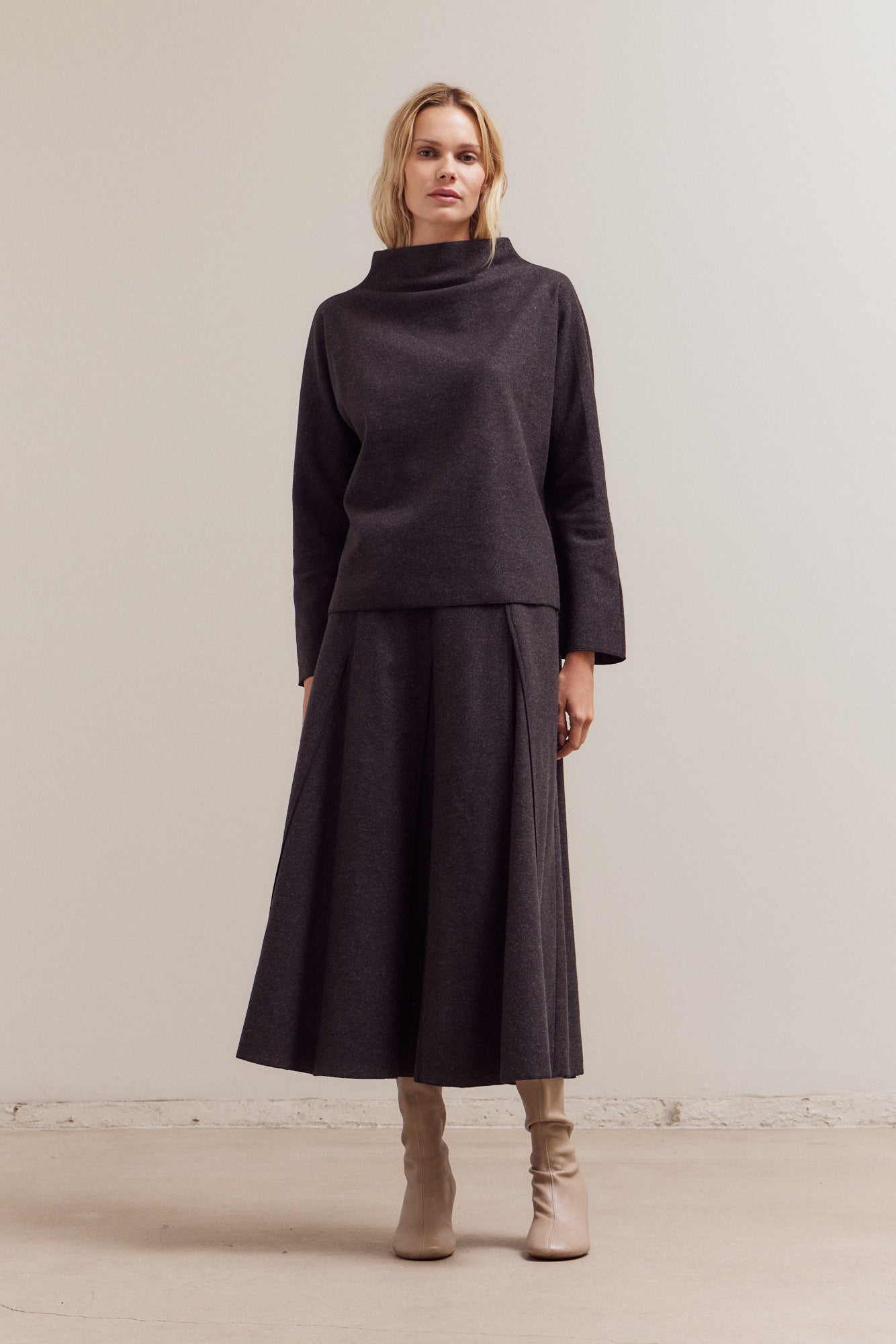 Mock Neck Loose Fit Sweater