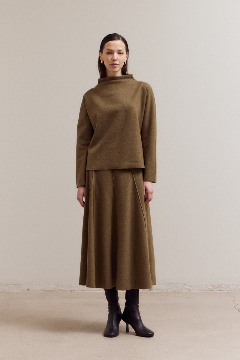 Mock Neck Loose Fit Sweater