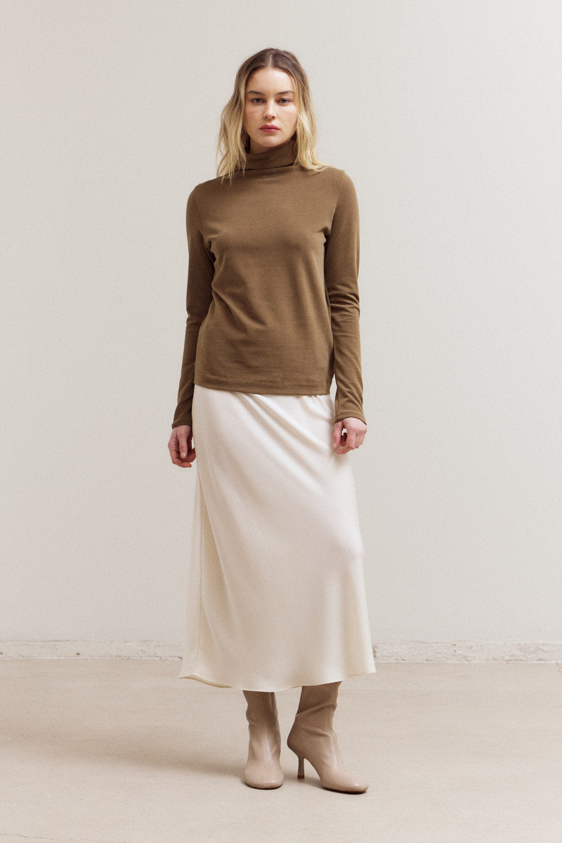 Brush Mock Neck Long Sleeves Top