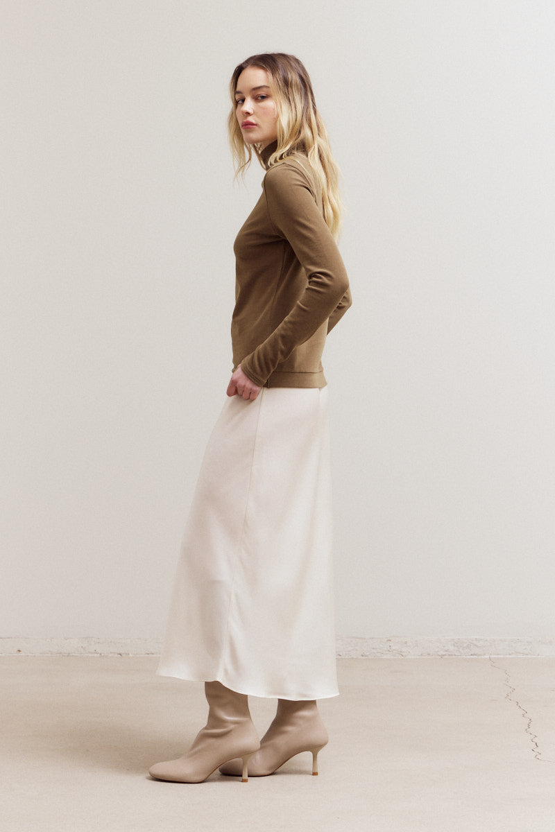 Brush Mock Neck Long Sleeves Top